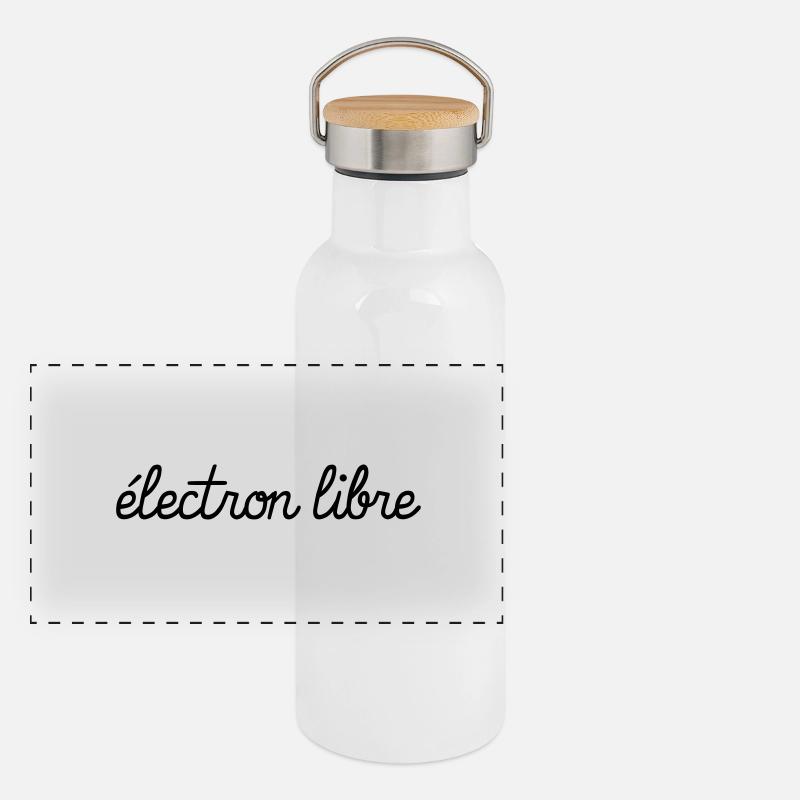 Electron Libre Gourde isotherme avec bouchon en bambou