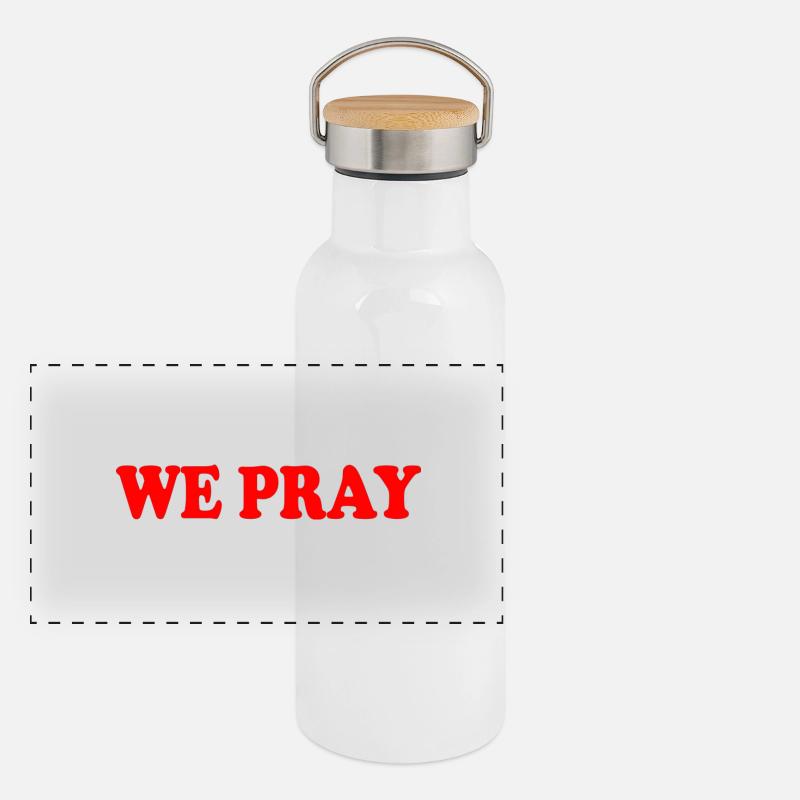 We pray Panoramic Thermal Bottle with Bamboo Lid