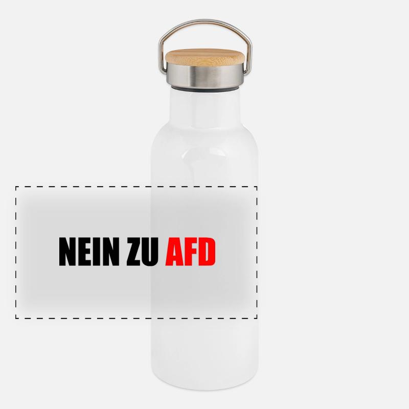 No to afd Panoramic Thermal Bottle with Bamboo Lid