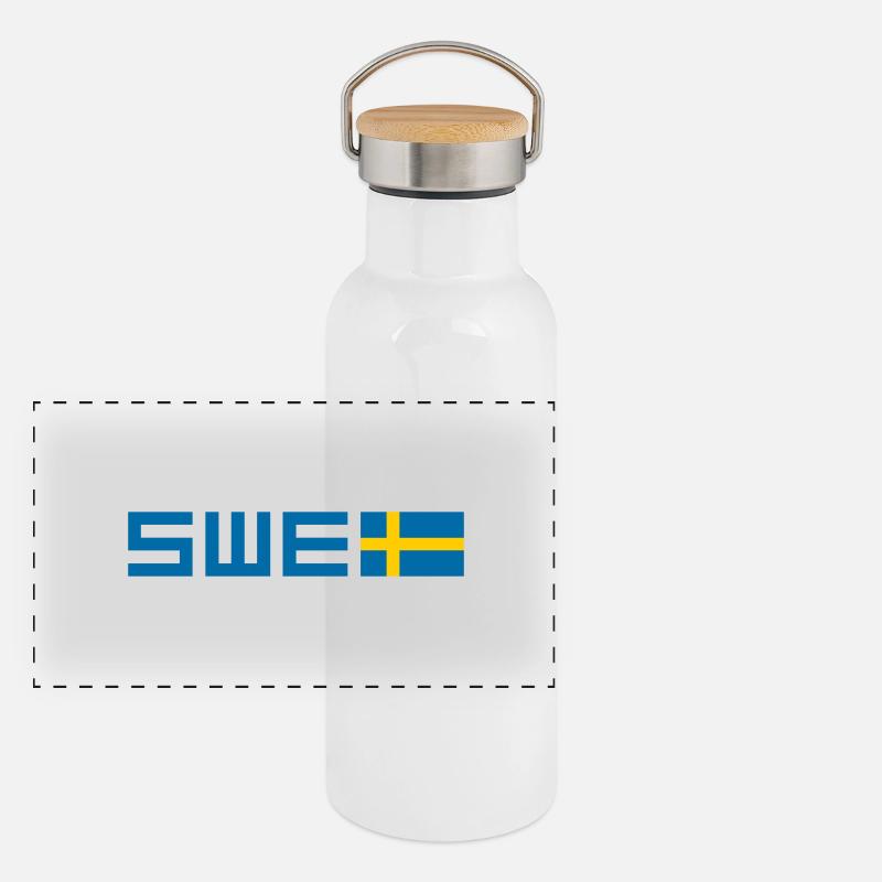 Sweden Panoramic Thermal Bottle with Bamboo Lid