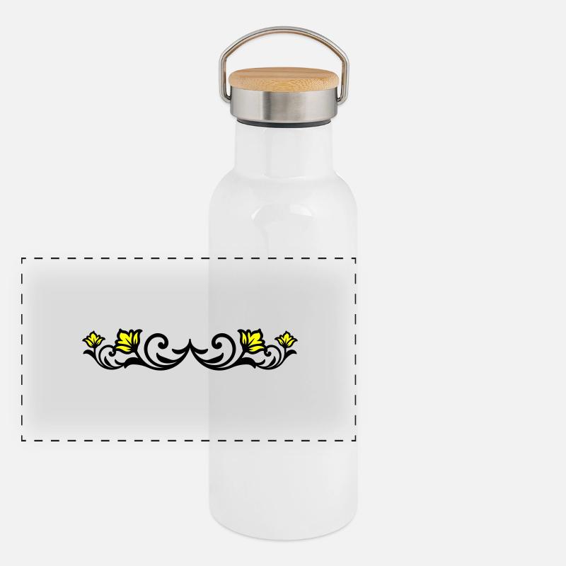 Élément floral Gourde isotherme avec bouchon en bambou