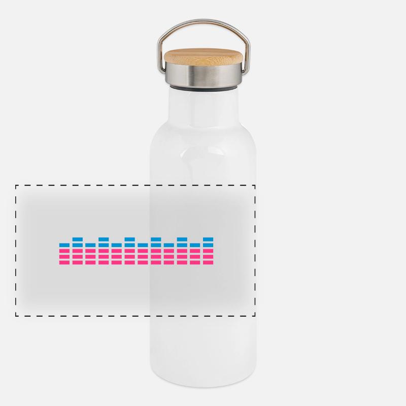 equlizer sound audio dj Panoramic Thermal Bottle with Bamboo Lid