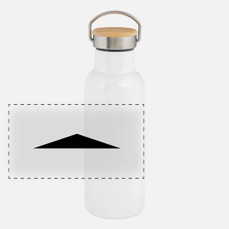 Gleichschenkliges Dreieck // flach Panorama Thermosflasche mit Bambusdeckel