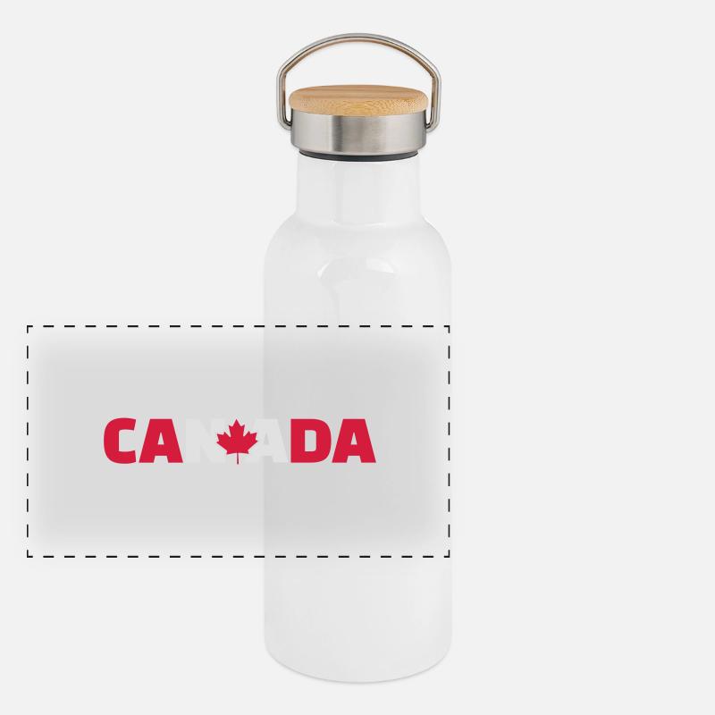 Kanada Panorama Thermosflasche mit Bambusdeckel