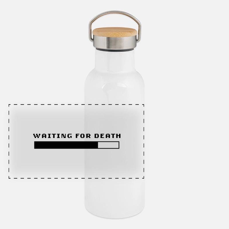 waiting for death Panorama Thermosflasche mit Bambusdeckel