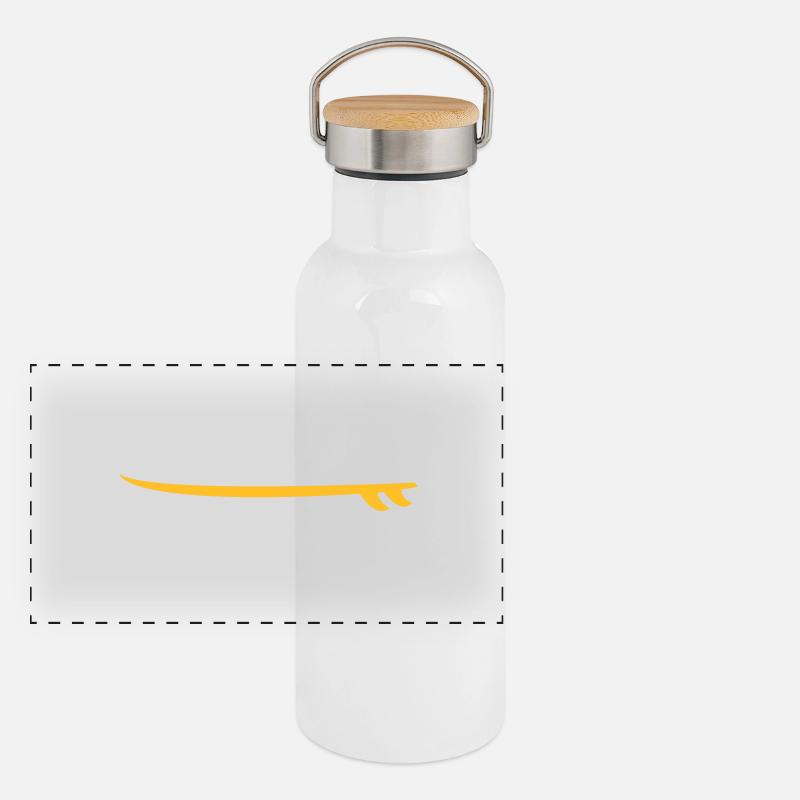 Panorama Thermosflasche mit Bambusdeckel
