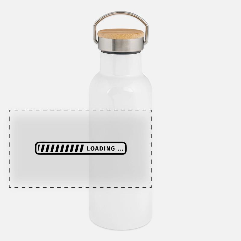 status bar Panoramic Thermal Bottle with Bamboo Lid
