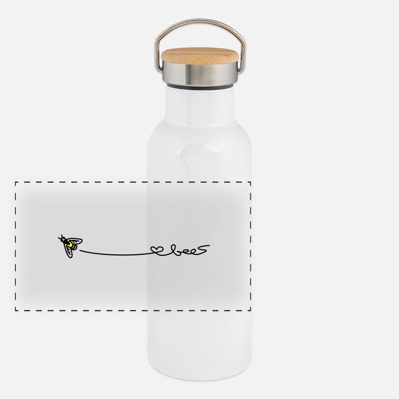 love bees Panorama Thermosflasche mit Bambusdeckel