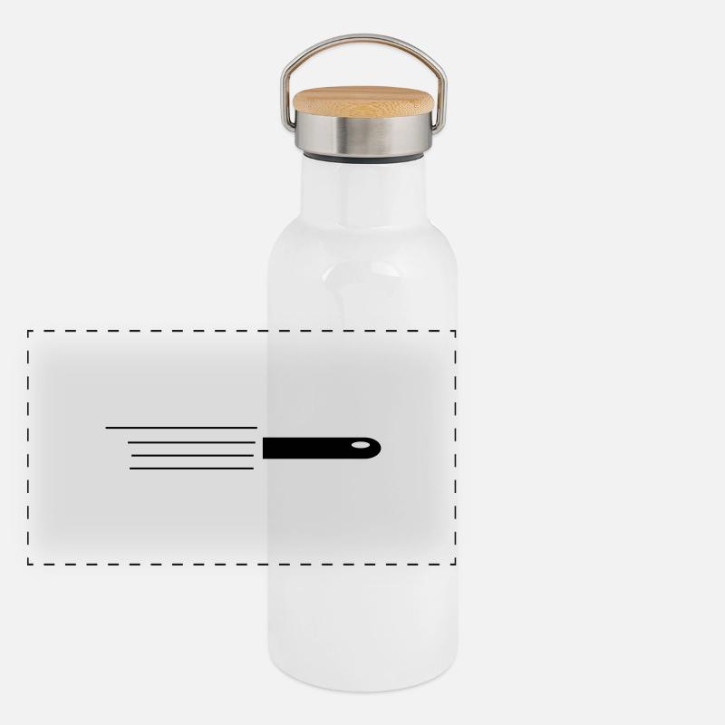 patronenkugel Panorama Thermosflasche mit Bambusdeckel
