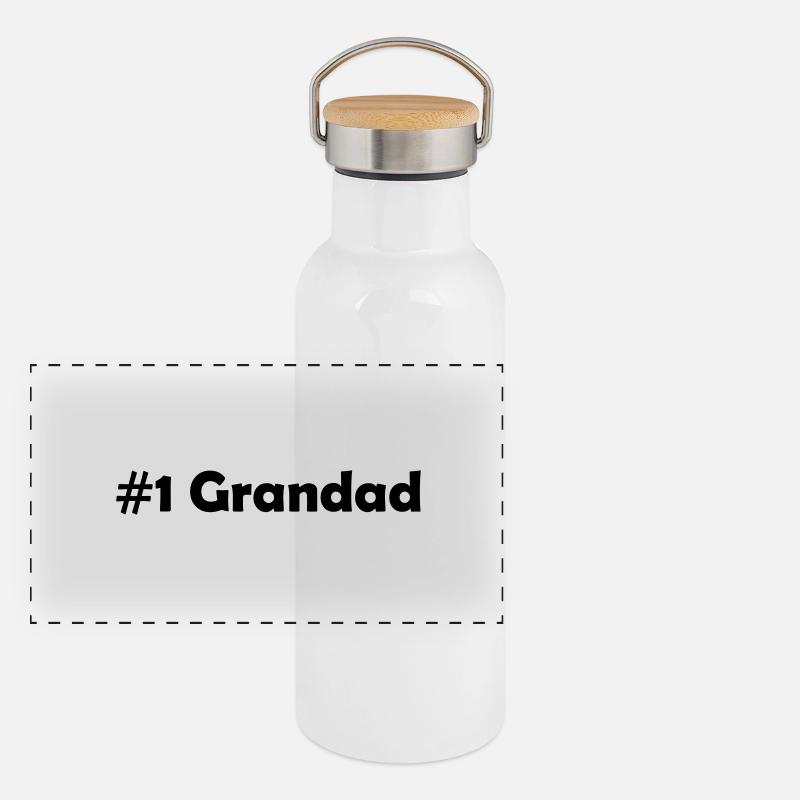 #1 grandad Panoramic Thermal Bottle with Bamboo Lid