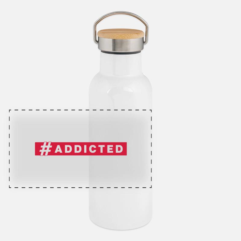 #ADDICTED Panoramic Thermal Bottle with Bamboo Lid