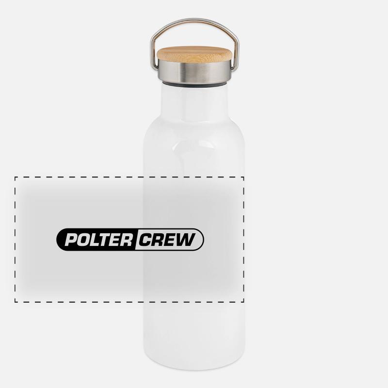 Polter Crew Polterabend Panorama Thermosflasche mit Bambusdeckel