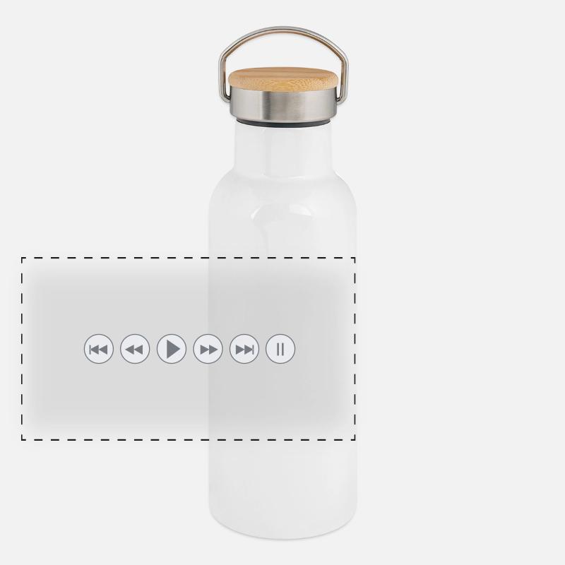 Panorama Thermosflasche mit Bambusdeckel