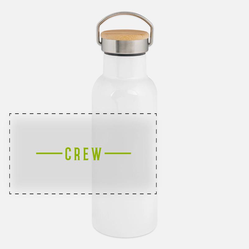crew strich Panorama Thermosflasche mit Bambusdeckel