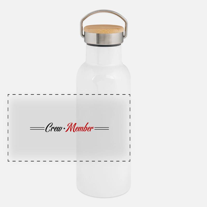 Crew Mitglied Panorama Thermosflasche mit Bambusdeckel