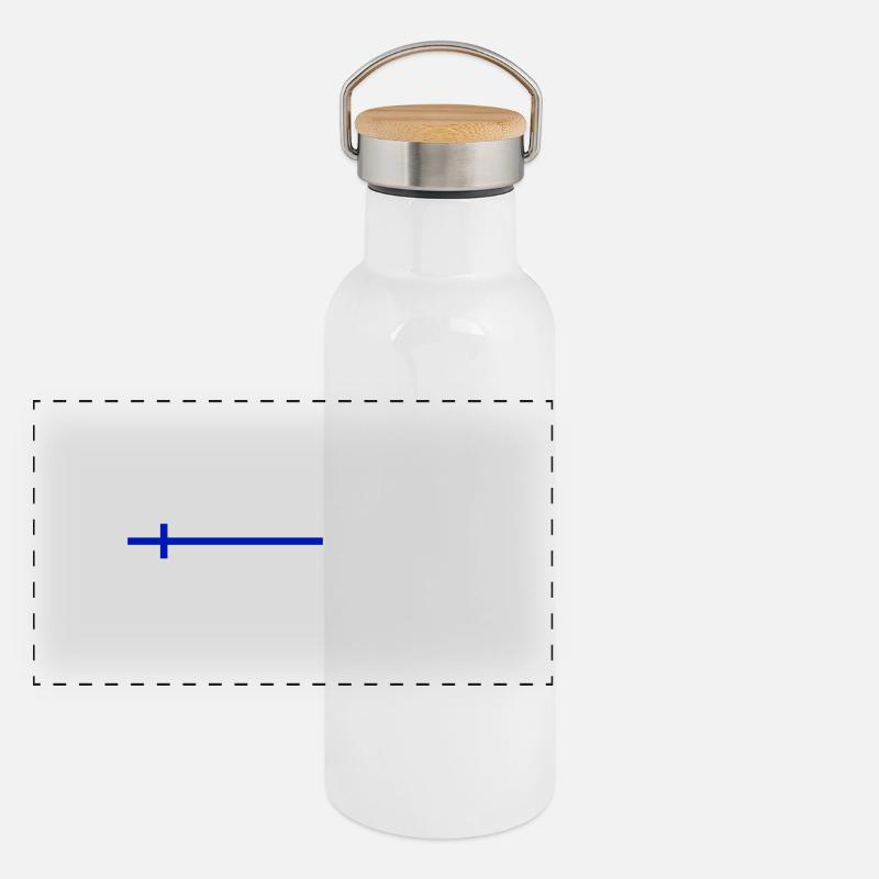 Finland Flag Panoramic Thermal Bottle with Bamboo Lid