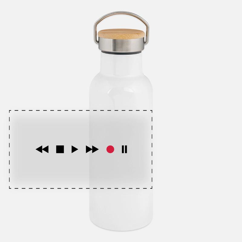 Lecteur de cassettes Gourde isotherme avec bouchon en bambou