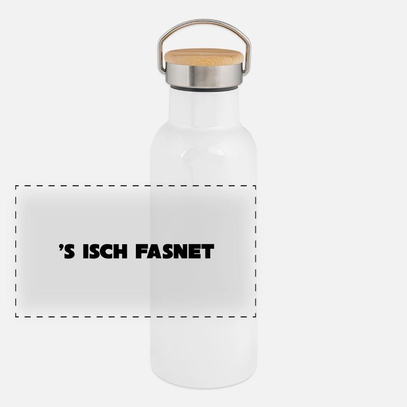 s isch FASNET Panorama Thermosflasche mit Bambusdeckel