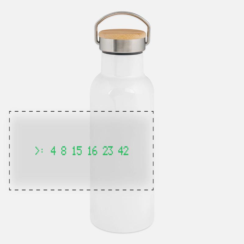 Lost Numbers Gourde isotherme avec bouchon en bambou