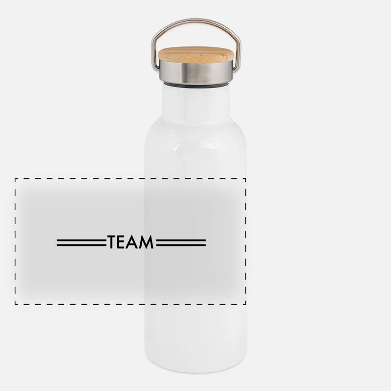 Panorama Thermosflasche mit Bambusdeckel