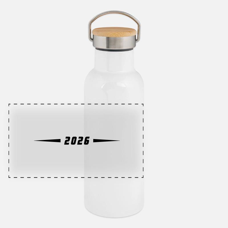 2026 year Panoramic Thermal Bottle with Bamboo Lid