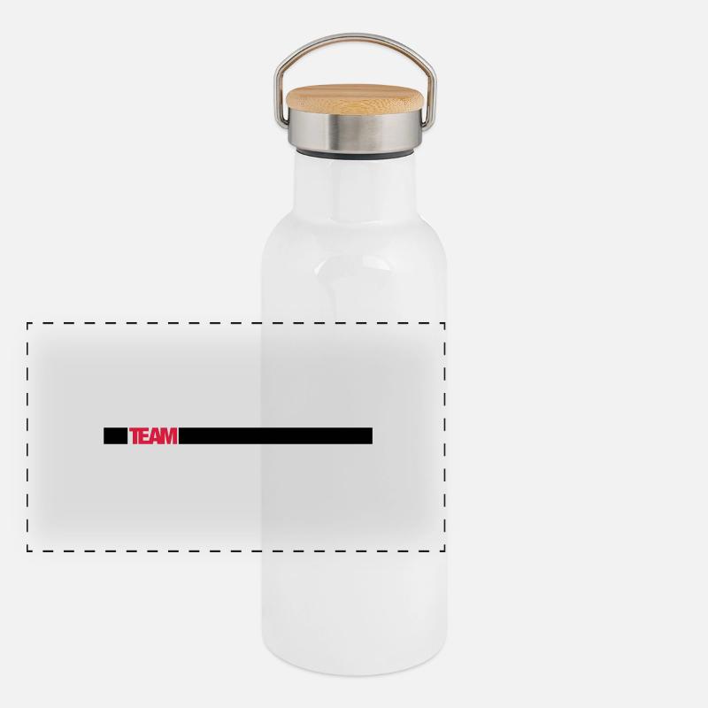Panorama Thermosflasche mit Bambusdeckel