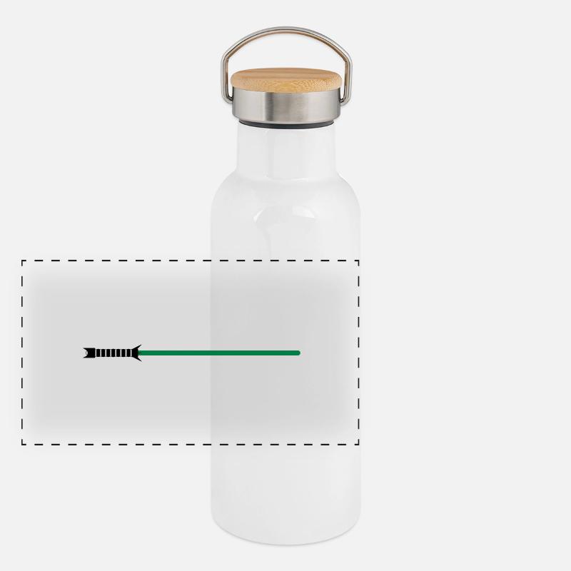 Lichtschwert Panorama Thermosflasche mit Bambusdeckel
