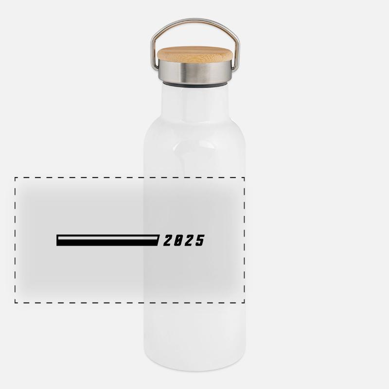 2025 year Panoramic Thermal Bottle with Bamboo Lid