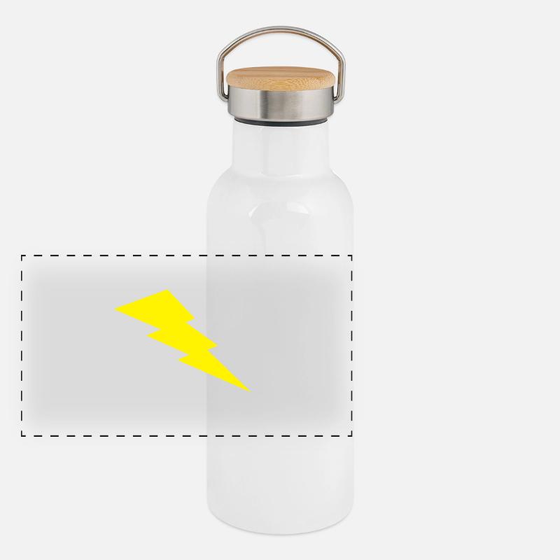 Blitz Panorama Thermosflasche mit Bambusdeckel