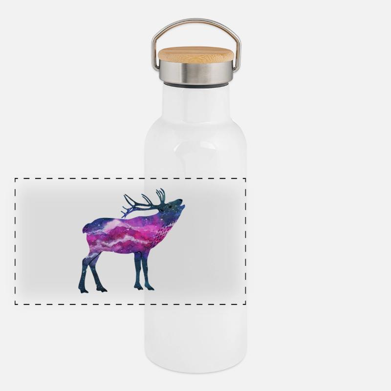 espace Hirsch Gourde isotherme avec bouchon en bambou