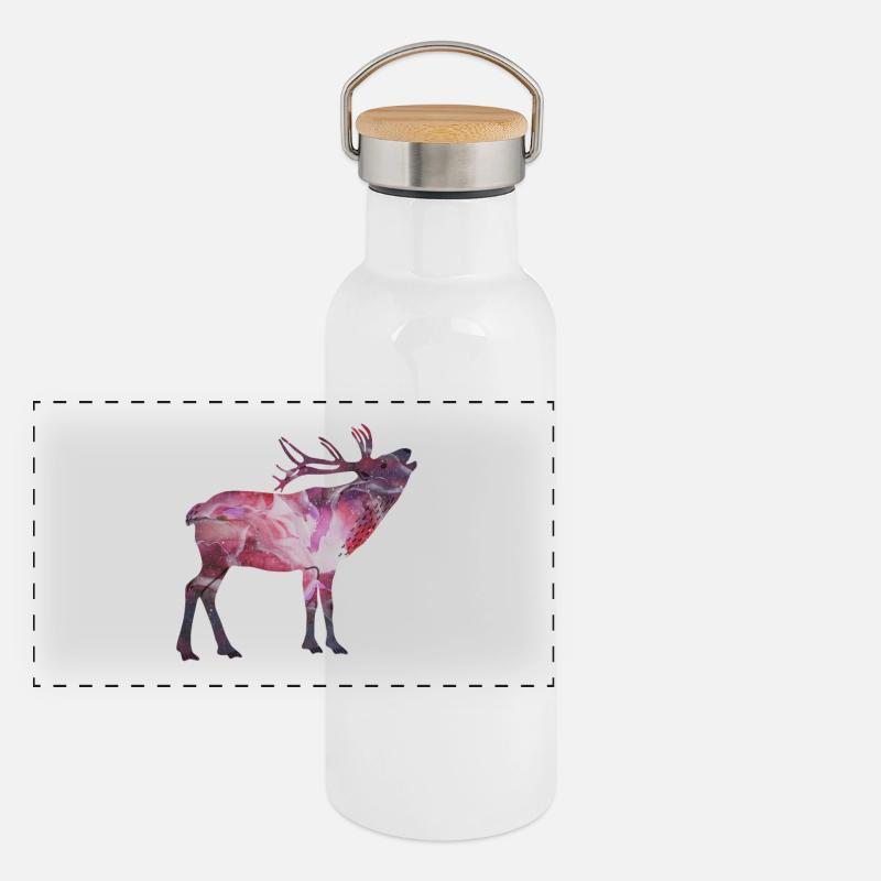 espace Hirsch Gourde isotherme avec bouchon en bambou