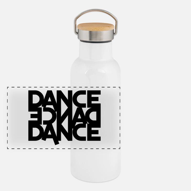 danse danse danse (en arrière) Gourde isotherme avec bouchon en bambou