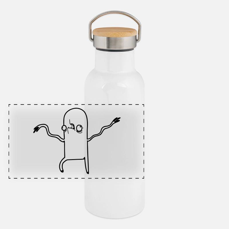 Crazy monster Panoramic Thermal Bottle with Bamboo Lid