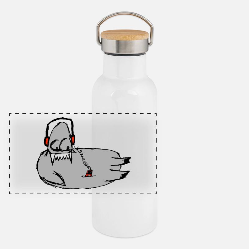 Walross Panorama Thermosflasche mit Bambusdeckel