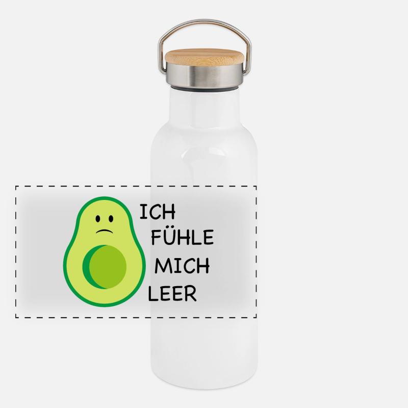 Avocado Panorama Thermosflasche mit Bambusdeckel