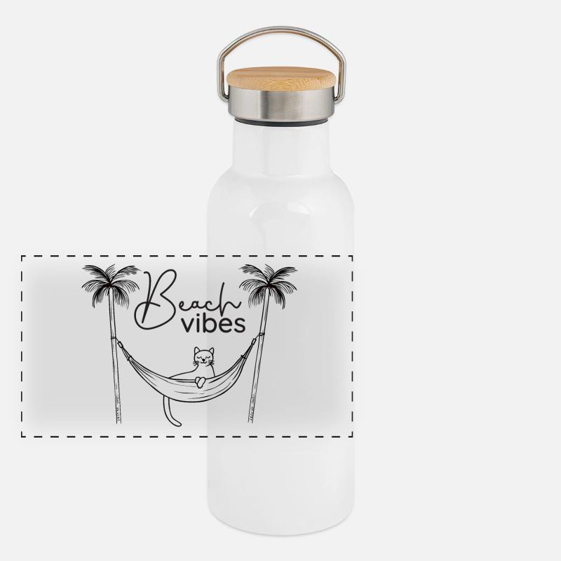 Beach vibes Panoramic Thermal Bottle with Bamboo Lid