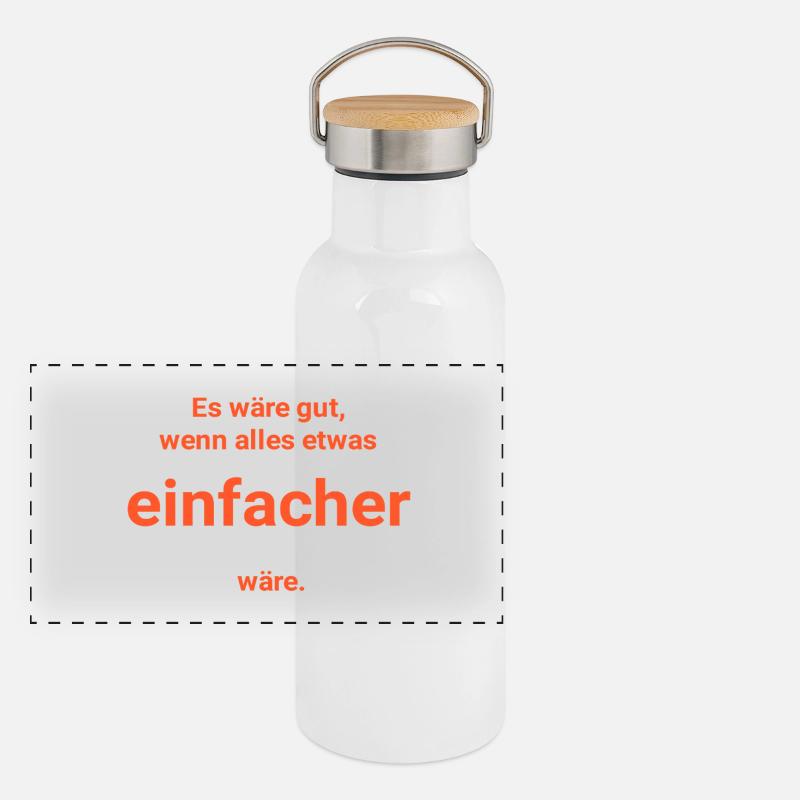Einfacher Panorama Thermosflasche mit Bambusdeckel