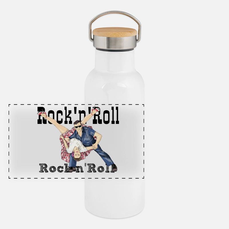 Rock and Roll Panoramic Thermal Bottle with Bamboo Lid