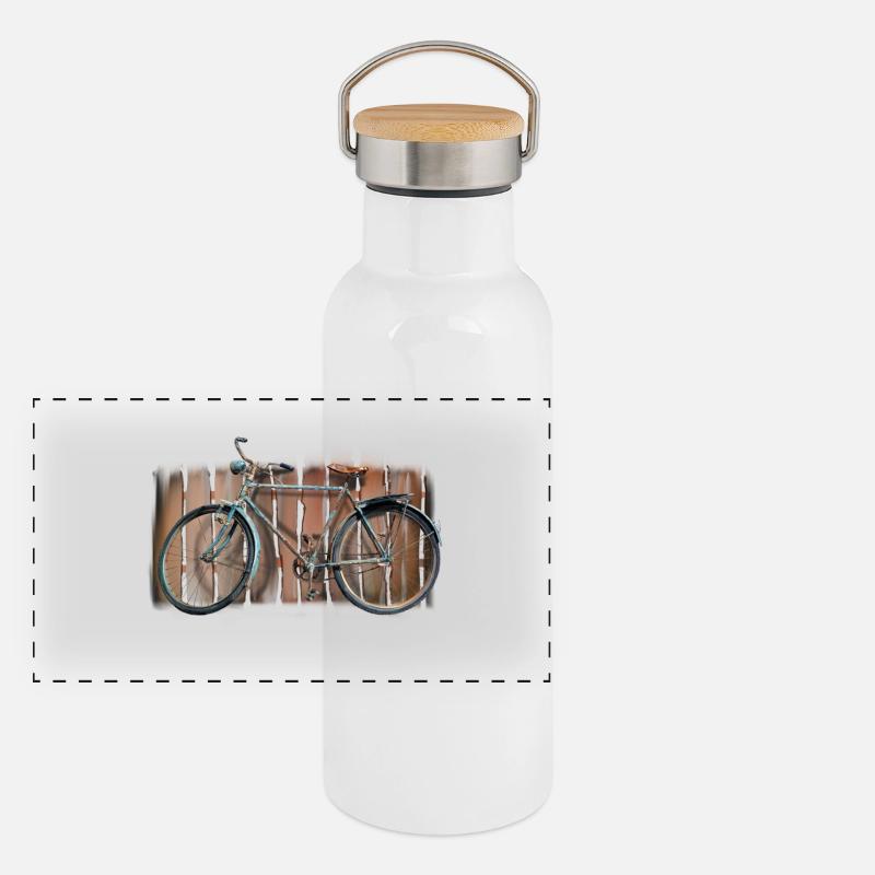 Gourde isotherme avec bouchon en bambou
