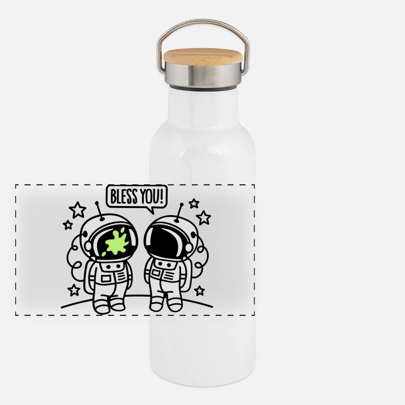 Bless you! Gourde isotherme avec bouchon en bambou