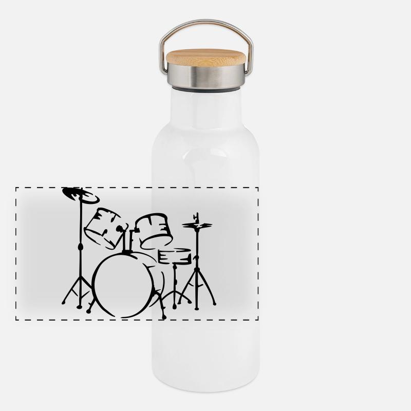 Gourde isotherme avec bouchon en bambou