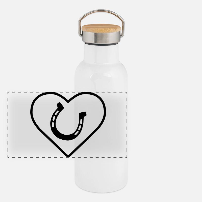 fer à cheval Gourde isotherme avec bouchon en bambou