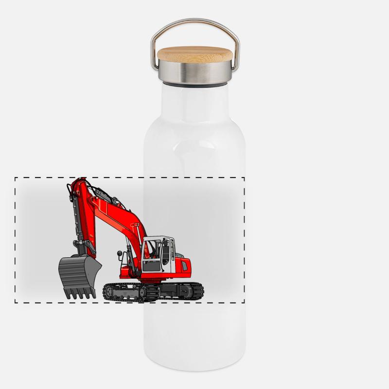 Panorama Thermosflasche mit Bambusdeckel