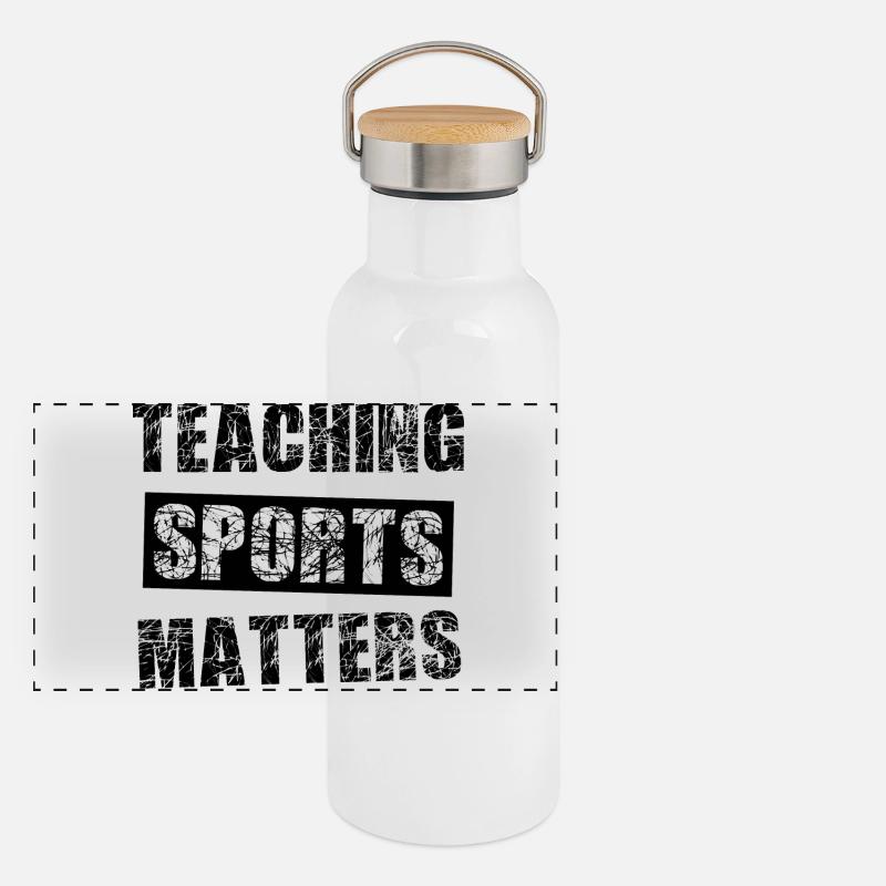 Professeurs de sport Gourde isotherme avec bouchon en bambou