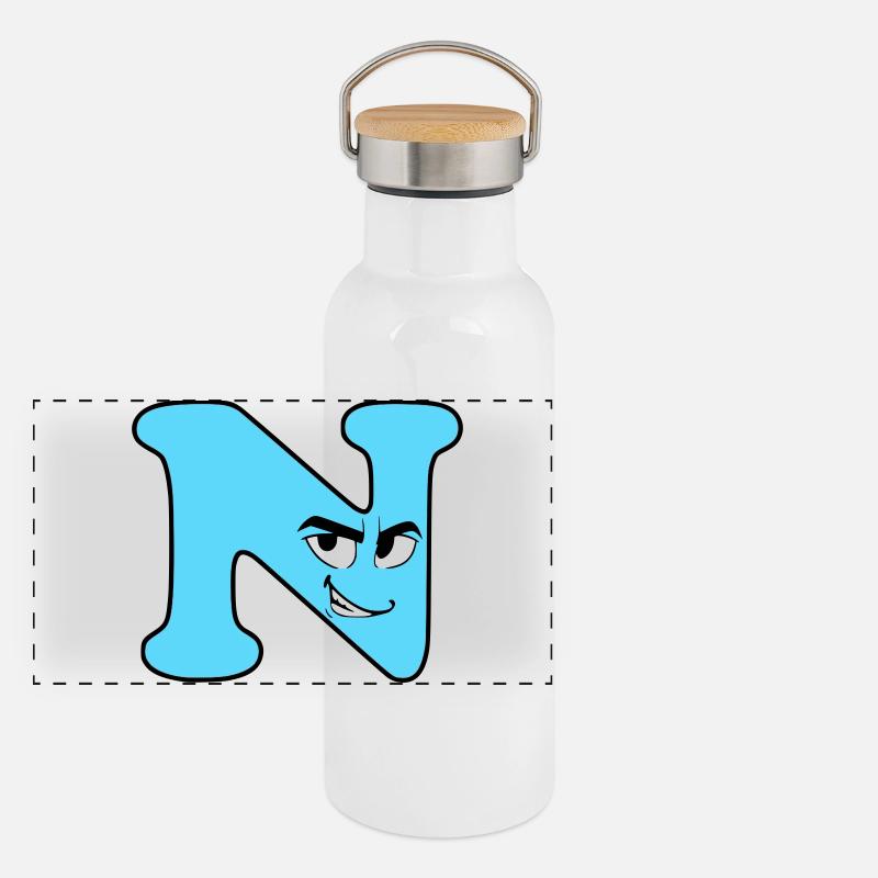 N Gourde isotherme avec bouchon en bambou