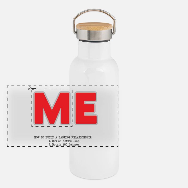 Ich Panorama Thermosflasche mit Bambusdeckel