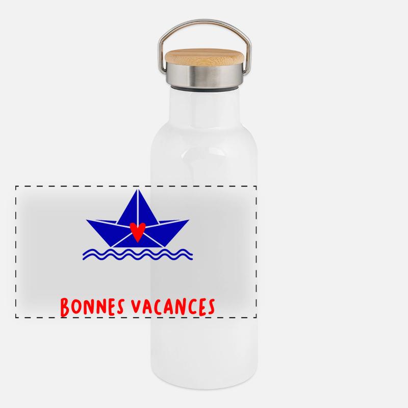 FROHE FEIERTAGE Panorama Thermosflasche mit Bambusdeckel