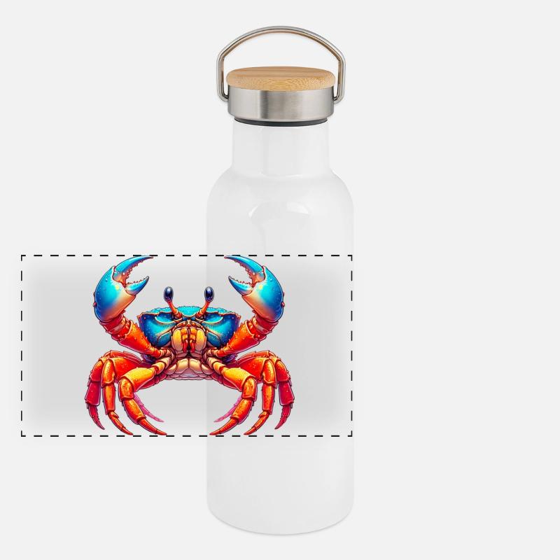 Crabe Gourde isotherme avec bouchon en bambou