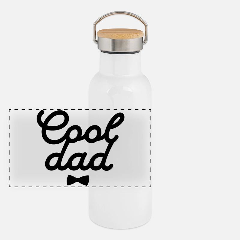 Abstract Geometric Pattern in Vibrant Colours Panoramic Thermal Bottle with Bamboo Lid