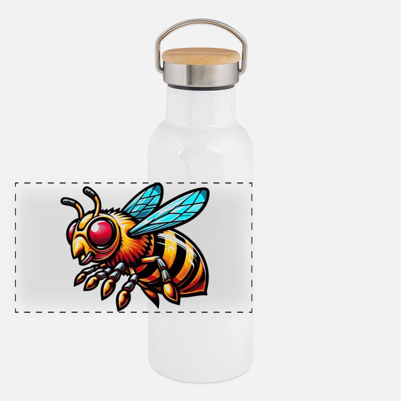 Bee Panoramic Thermal Bottle with Bamboo Lid